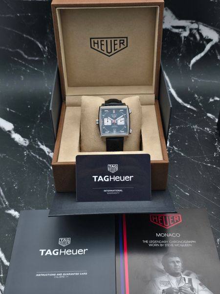 Tag Heuer Monaco - Blue Baton Dial & Leather Strap